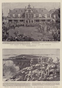 Lord Roberts à Johannesburg, abaissant le Vierkleur, l